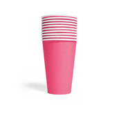 Fuchsia Bekers Papier 210ml 8st
